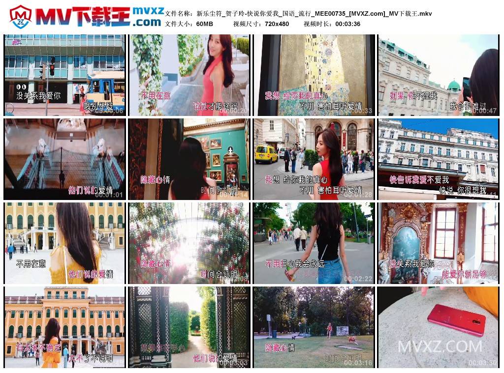 新乐尘符_贺子玲-快说你爱我_国语_流行_MEE00735